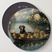 Bluetick Coonhound Kerst Festivale Reis Ronde Button 6,0 Cm (Voorkant /achterkant)