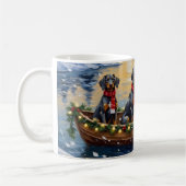 Bluetick Coonhound Kerstboot Vakantie Koffiemok (Links)