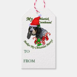 Bluetick Coonhound Kerstcadeau Tags Cadeaulabel