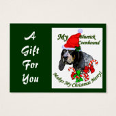 Bluetick Coonhound-kerstcadeaulabel Visitekaartjes (Achterkant)
