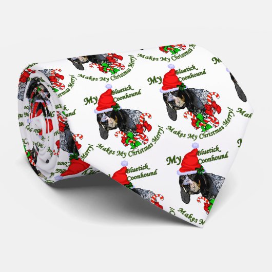 Bluetick Coonhound-kerstcadeautjes Stropdas (Opgerold)