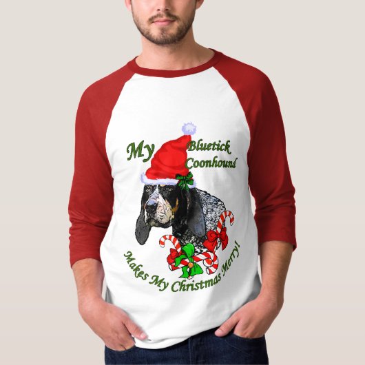 Bluetick Coonhound-kerstcadeautjes T-shirt (Voorkant)