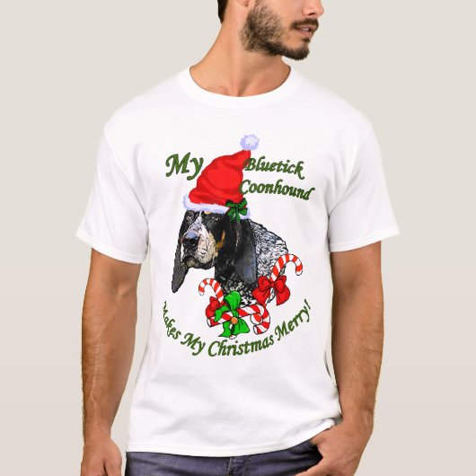 Bluetick Coonhound-kerstcadeautjes T-shirt (Voorkant)