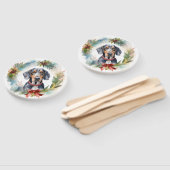 Bluetick Coonhound Kerstkrans Feestelijke Pup Handwaaier (Niet-gemonteerd)