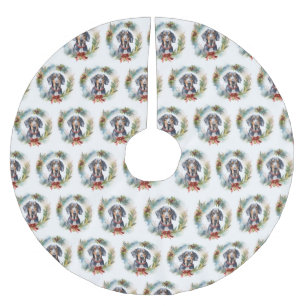 Bluetick Coonhound Kerstkrans Feestelijke Pup Kerstboom Rok