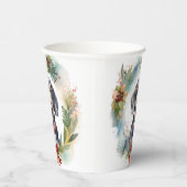 Bluetick Coonhound Kerstkrans Feestelijke Pup Papieren Bekers (Rechts)