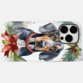 Bluetick Coonhound Kerstkrans Festieve Pup Case-Mate iPhone Case (Achterkant (horizontaal))