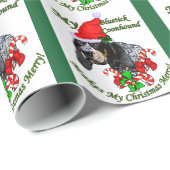 Bluetick Coonhound Kerstmis Cadeaupapier (Rol Hoek)