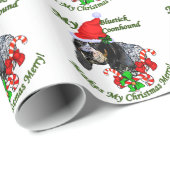Bluetick Coonhound Kerstmis Cadeaupapier (Rol Hoek)
