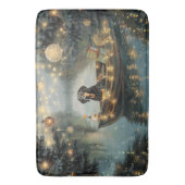 Bluetick Coonhound Kerstmis feestelijke reis Badmat (Voorkant Verticaal)