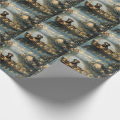 Bluetick Coonhound Kerstmis feestelijke reis Cadeaupapier (Hoek)