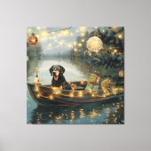 Bluetick Coonhound Kerstmis feestelijke reis Canvas Afdruk (Voorkant)