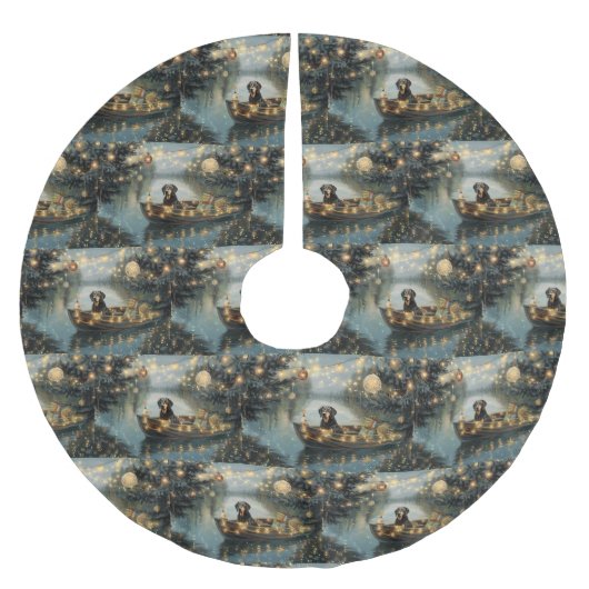 Bluetick Coonhound Kerstmis feestelijke reis Kerstboom Rok (Voorkant)