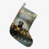 Bluetick Coonhound Kerstmis feestelijke reis Kleine Kerstsok (Voorkant (Hangend))