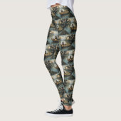Bluetick Coonhound Kerstmis feestelijke reis Leggings (Links)