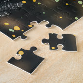 Bluetick Coonhound Kerstmis feestelijke reis Legpuzzel (Zijkant)