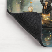 Bluetick Coonhound Kerstmis feestelijke reis Muismat (Hoek)