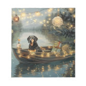 Bluetick Coonhound Kerstmis feestelijke reis Notitieblok (Voorkant)