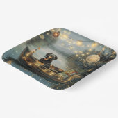 Bluetick Coonhound Kerstmis feestelijke reis Papieren Bordje (Gebogen)