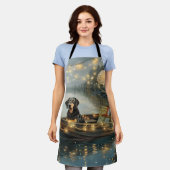 Bluetick Coonhound Kerstmis feestelijke reis Schort (Gedragen)