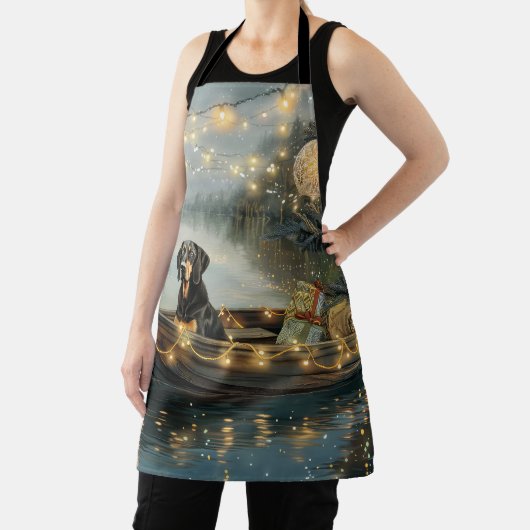 Bluetick Coonhound Kerstmis feestelijke reis Schort (Insitu)