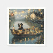 Bluetick Coonhound Kerstmis feestelijke reis Servet (Voorkant)