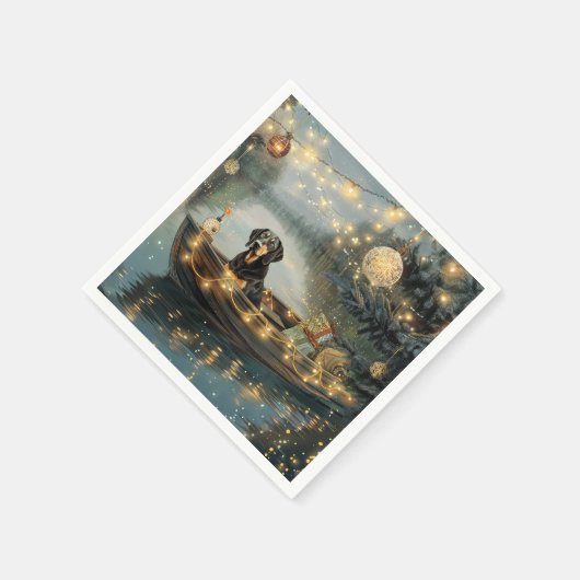 Bluetick Coonhound Kerstmis feestelijke reis Servet (Hoek)