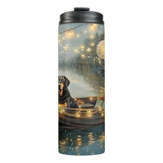 Bluetick Coonhound Kerstmis feestelijke reis Thermosbeker (Voorkant)