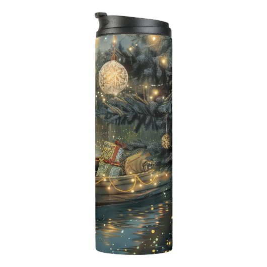 Bluetick Coonhound Kerstmis feestelijke reis Thermosbeker (Geroteerd rechts)