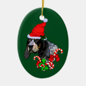 Bluetick Coonhound Kerstmis Keramisch Ornament (Voorkant)