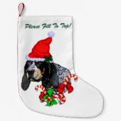 Bluetick Coonhound Kerstmis Kleine Kerstsok (Voorkant)