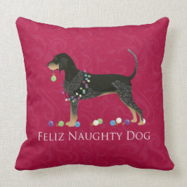 Bluetick Coonhound Kerstmis Kussen