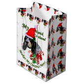 Bluetick Coonhound Kerstmis Medium Cadeauzakje (Voorkant Gekanteld)