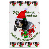 Bluetick Coonhound Kerstmis Medium Cadeauzakje (Voorkant)