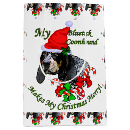 Bluetick Coonhound Kerstmis Medium Cadeauzakje
