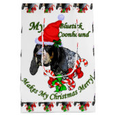 Bluetick Coonhound Kerstmis Medium Cadeauzakje (Achterkant)