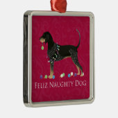 Bluetick Coonhound Kerstmis Metalen Ornament (Rechts)