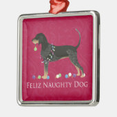 Bluetick Coonhound Kerstmis Metalen Ornament (Links)