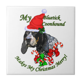 Bluetick Coonhound Kerstmis Tegeltje