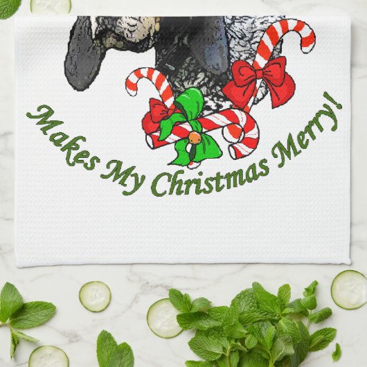 Bluetick Coonhound Kerstmis Theedoek (Gevouwen)