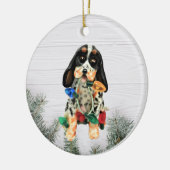 Bluetick Coonhound-kerstversiering Keramisch Ornament (Links)