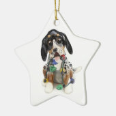 Bluetick Coonhound-kerstversiering Keramisch Ornament (Links)