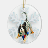 Bluetick Coonhound-kerstversiering Keramisch Ornament (Links)