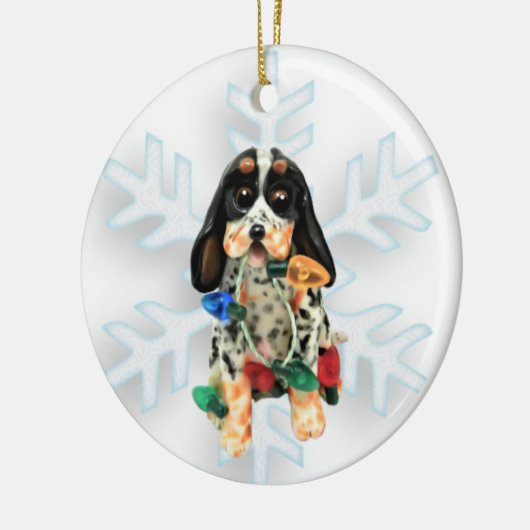 Bluetick Coonhound-kerstversiering Keramisch Ornament (Links)