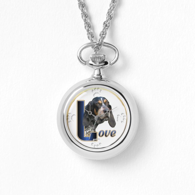 Bluetick Coonhound Liefdesgeschenken Horloge (Voorkant)