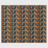 Bluetick Coonhound met Hart Roos Valentijnsdag Cadeaupapier (Vlak)