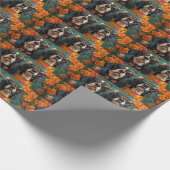 Bluetick Coonhound met Hart Roos Valentijnsdag Cadeaupapier (Hoek)