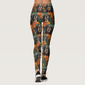 Bluetick Coonhound Met Hart Roos Valentijnsdag Leggings (Achterkant)