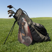 Bluetick Coonhound met Kerstman Kerstmis Golfhanddoek (Groen)