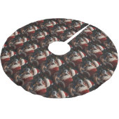 Bluetick Coonhound met Kerstman Kerstmis Kerstboom Rok (Gekanteld)